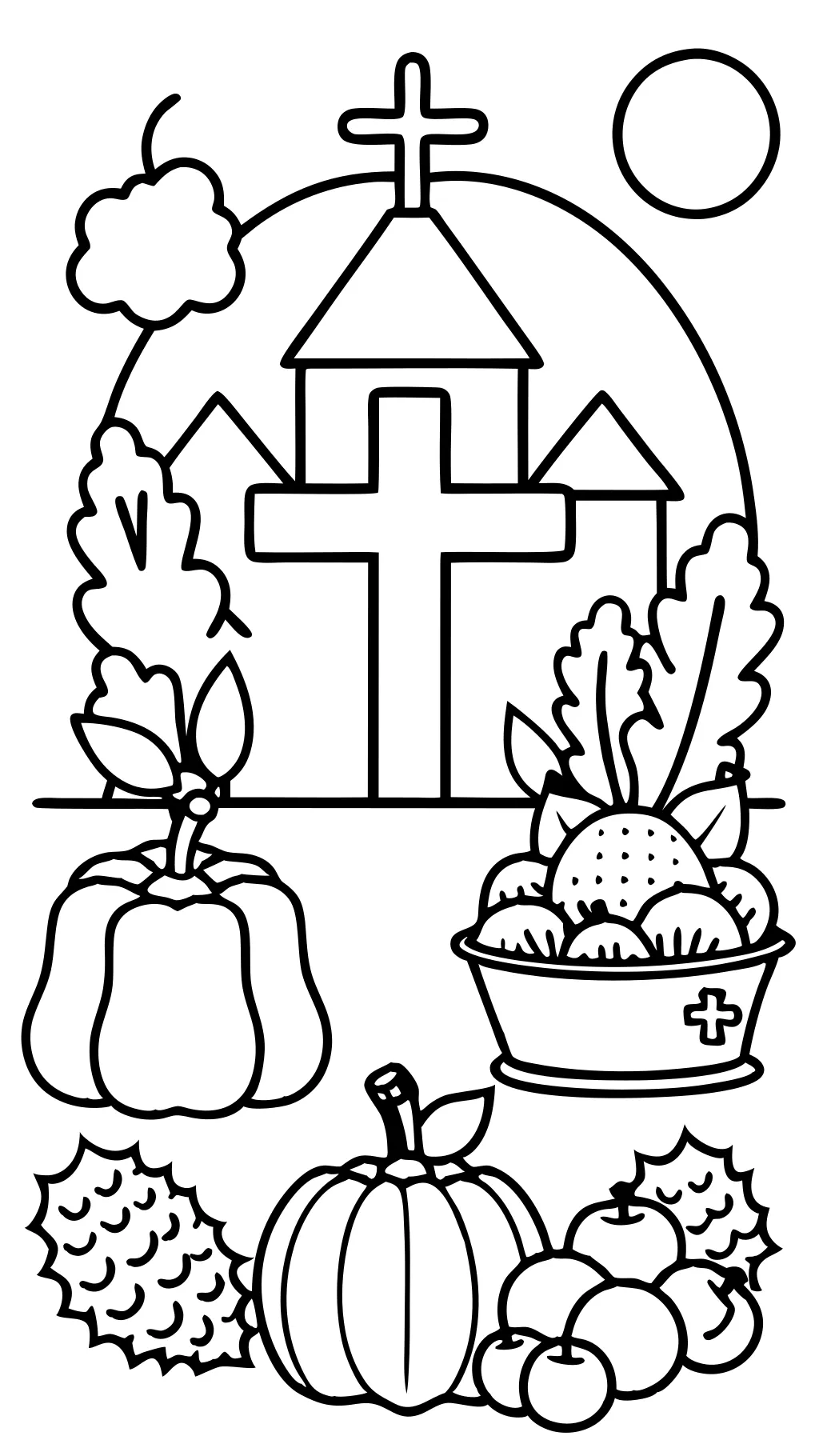 christian coloring pages for thanksgiving